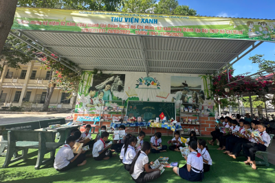 TRƯỜNG TH TRẦN PHÚ TỔ CHỨC “NGÀY HỘI ĐỌC SÁCH”.